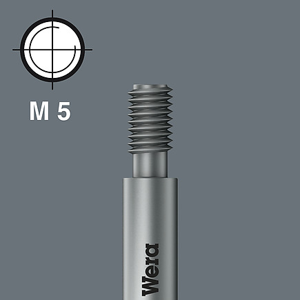 Хвостовик с резьбой  M 5 (тип хвостовика Wera 12)