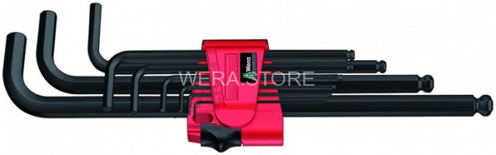 Набор шестигранных ключей WERA 950 PKL/9 BM N, метрических, BlackLaser, 9 предметов WE-022086