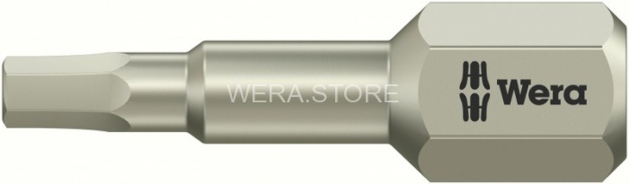 Бита шестигранная Hex-Plus из нержавеющей стали WERA 3840/1 TS, 7/64 дюйм x 25 mm WE-071061