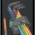 Набор шестигранных ключей WERA 950 SPKL/9 SM N Multicolour, метрических, BlackLaser, 9 предметов WE-073593