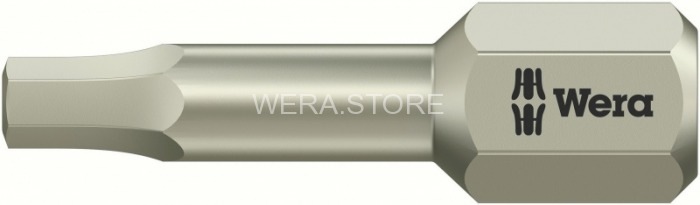 Бита шестигранная Hex-Plus из нержавеющей стали WERA 3840/1 TS, 9/64 дюйм x 25 mm WE-071063