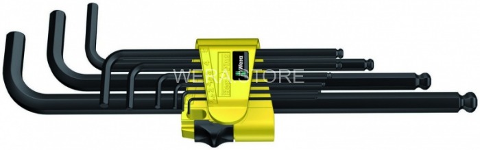 Набор шестигранных ключей WERA 950 PKL/9 SZ N, дюймовых, BlackLaser, 9 деталь WE-022171