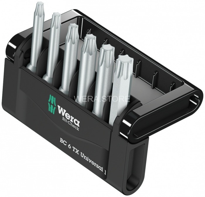 Набор бит Torx WERA Mini-Check 6 TX 50 мм., 6 предметов WE-056472