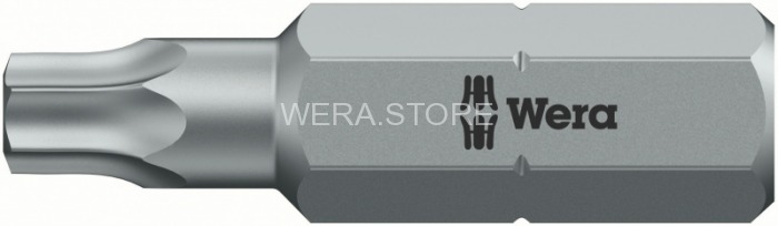 Бита TORX PLUS с отверстием и закалкой до вязкой твёрдости WERA 867/1 Z IP, 25 IP x 25 mm WE-066286