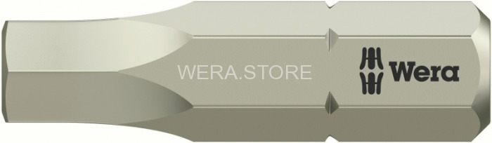 Бита шестигранная Hex-Plus из нержавеющей стали WERA 3840/1 TS, 5.5 x 25 mm WE-071077