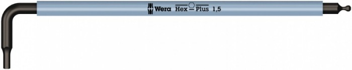 Шестигранный ключ WERA 950 SPKL, метрический Multicolour, Hex-Plus, 1.5 mm. hellblau WE-022600