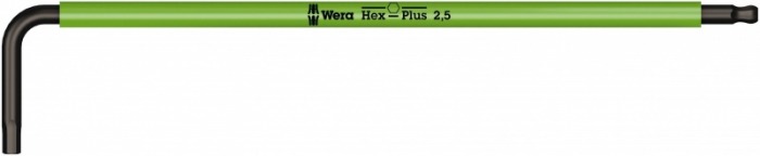 Шестигранный ключ WERA 950 SPKL, метрический Multicolour, Hex-Plus, 2.5 mm. leuchtgrun WE-022604