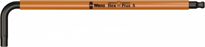 Шестигранный ключ WERA 950 SPKL, метрический Multicolour, Hex-Plus, 5.0 mm. leuchtorange WE-022610