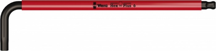 Шестигранный ключ WERA 950 SPKL, метрический Multicolour, Hex-Plus, 6.0 mm. rot WE-022612