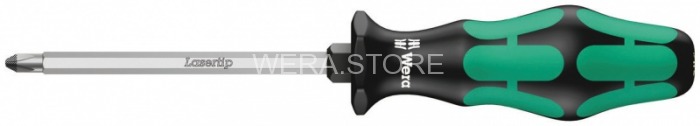 Отвёртка WERA 350 SK крестовая Phillips, лазерная насечка, шестигранный наконечник, PH 1 x 80 mm WE-008751