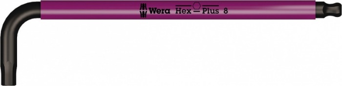 Шестигранный ключ WERA 950 SPKL, метрический Multicolour, Hex-Plus, 8.0 mm. pink WE-022614