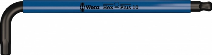 Шестигранный ключ WERA 950 SPKL, метрический Multicolour, Hex-Plus, 10.0 mm. blau WE-022616
