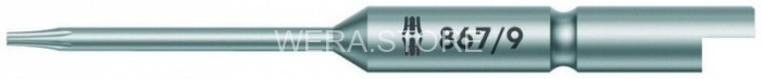 Бита TORX с хвостовиком Halfmoon (полумесяц) WERA 867/9 C, TX 10 x 70 mm WE-332607