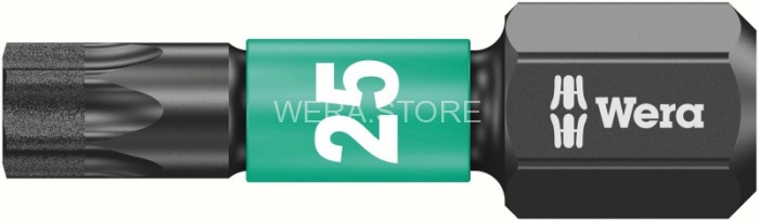 Бита ударная TORX с алмазным напылением WERA 867/1 IMP DC Impaktor, TX 25 x 25 mm WE-057625