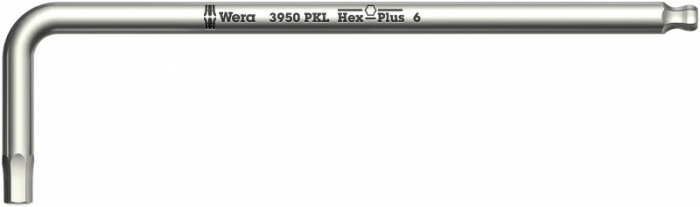 Шестигранный ключ WERA 3950 PKL, нержавеющая сталь, Hex-Plus, 2.0 mm WE-022701