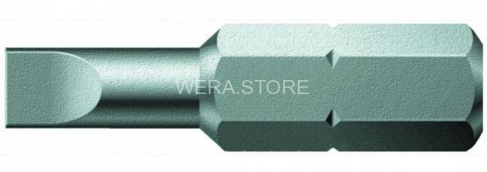 Бита шлицевая с закалкой до вязкой твёрдости WERA800/1 Z, 0.5 x 4.0 x 39 mm WE-056007