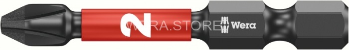 Бита ударная крестовая Phillips с алмазным напылением WERA 851/4 IMP DC Impaktor, PH 2 x 50 mm WE-057656