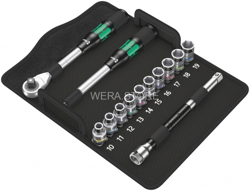 WERA Zyklop Hybrid 8006 SC 1 - набор с трещоткой, привод 1/2