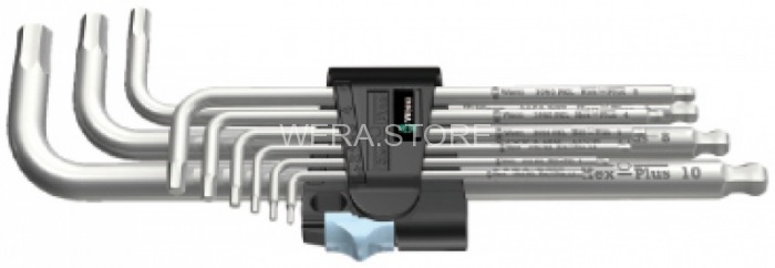 Набор шестигранных ключей WERA 3950 PKL/9, метрических, нержавеющая сталь, 9 предметов WE-022720