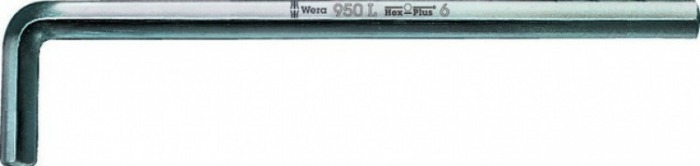 Шестигранный ключ WERA 950 L, хромированный, Hex-Plus, 10.0 mm WE-021640