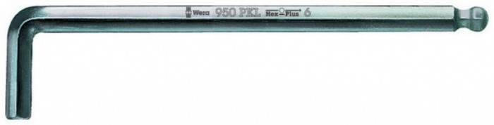 Шестигранный ключ WERA 950 PKL, хромированный, Hex-Plus, 3.0 mm WE-022056