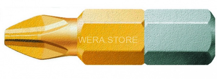 Бита крестовая Phillips с покрытием Титан-Нитрит WERA 851/1 TiN, PH 2 x 25 mm WE-480172 Бита крестовая Phillips с покрытием Титан-Нитрит WERA 851/1 TiN, PH 2 x 25 mm WE-480172