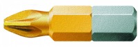 Бита крестовая Pozidriv с покрытием Титан-Нитрит WERA 855/1 TiN, PZ 2 x 25 mm WE-480222