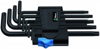 Набор Г-образных ключей TORX 967 L/9 HF с фиксирующей функцией, BlackLaser, 9 предметов WE-024244