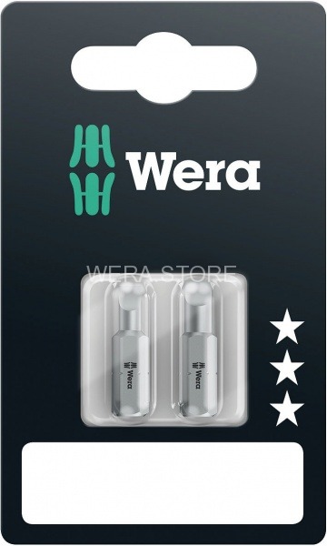 Набор бит в блистерной упаковке WERA 800/1 Z A SB, 0.6 x 4.5 und 0.8 x 5.5 x 25 mm WE-073300