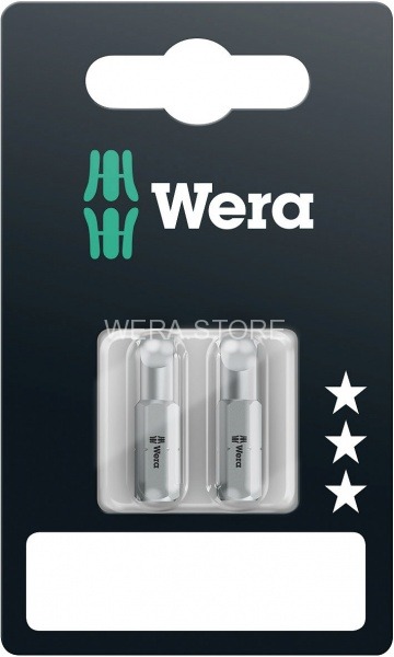 Набор бит в блистерной упаковке WERA 800/1 Z B SB, 1.0 x 5.5 und 1.2 x 6.5 x 25 mm WE-073301