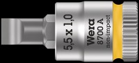 Отверточная вставка шлицевая WERA Zyklop 8700 A FL с приводом 1/4" WE-003321